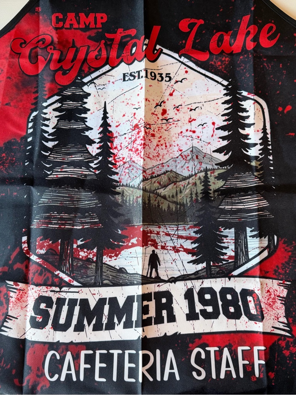 Camp Crystal Lake Cafeteria Staff Apron Friday The 13th Jason Voorhees Horror